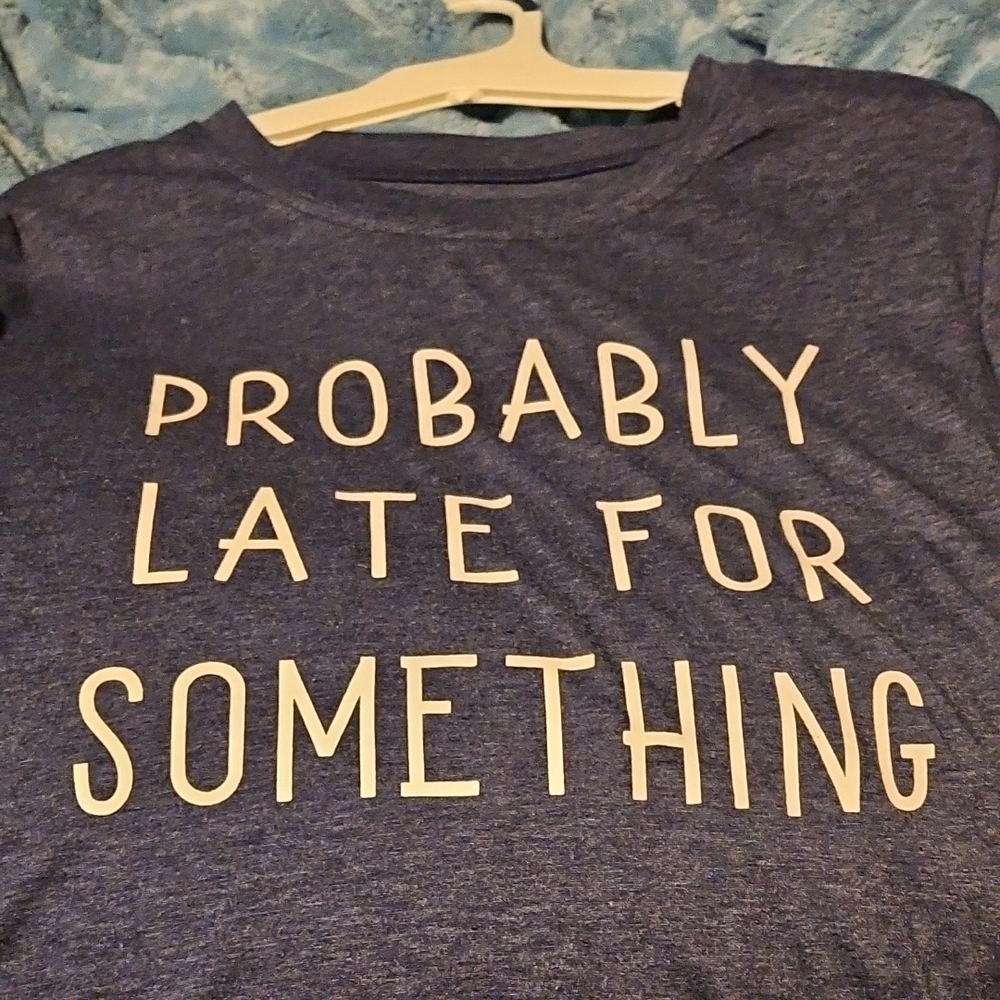 Blue Graphic Tee with Fun Slogan